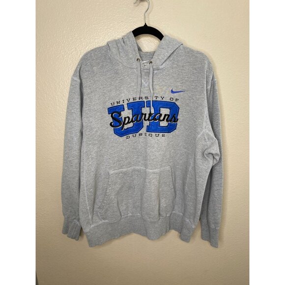 Nike University Of Dubuque Spartans Gray Pullover Hoodie Large Sweatshirt - Picture 2 of 7
